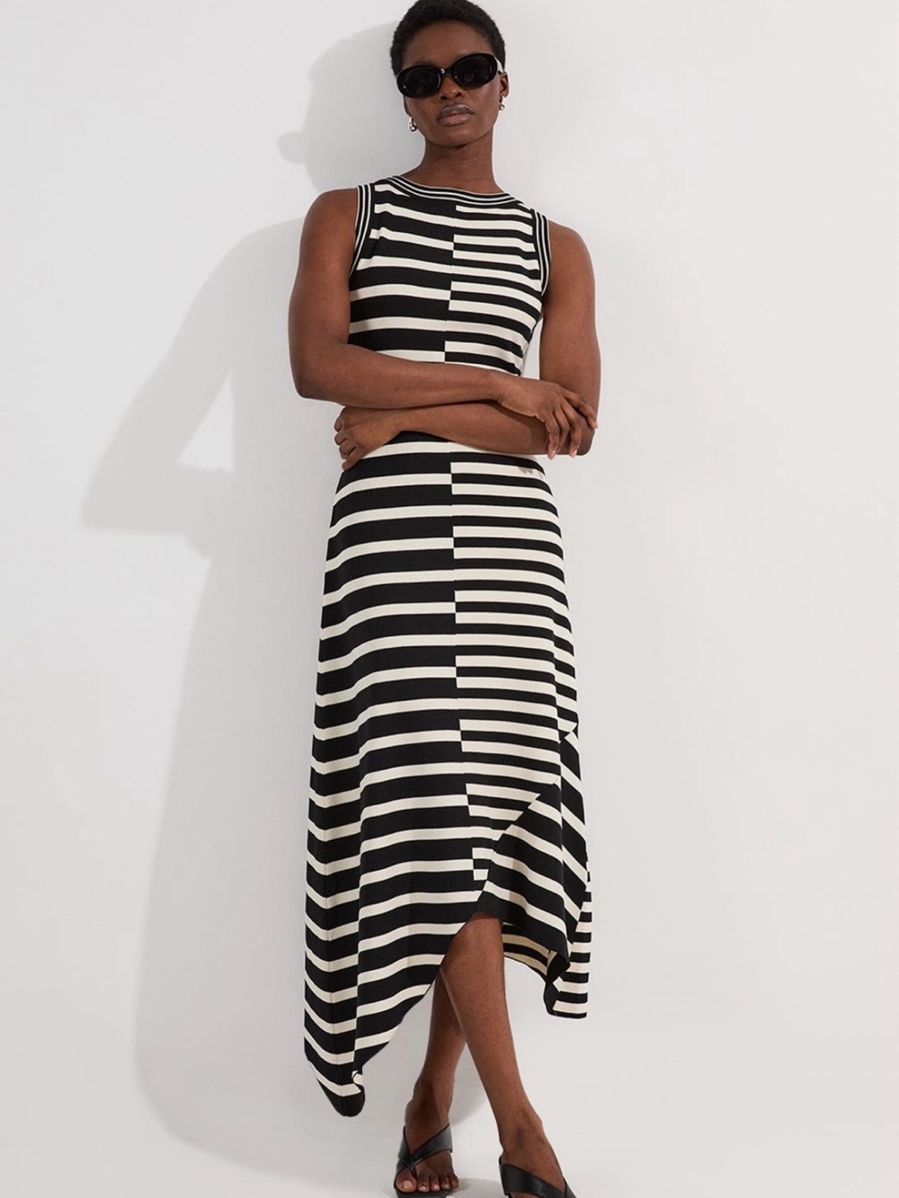 Karen Millen Stripe Sleeveless Knitted
Midi Dress SP, NWT